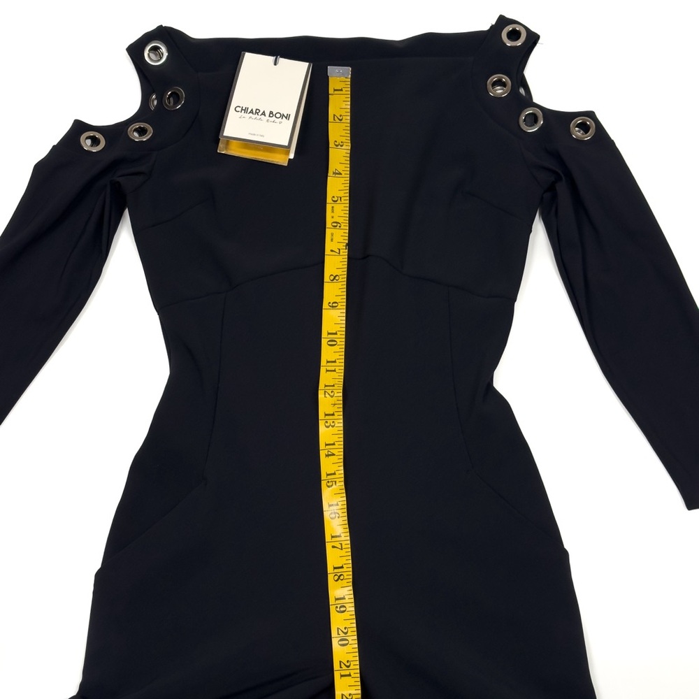 Chiara Bona La Petite Robe Maya Off The Shoulder Jumpsuit Size 40/US 4 Black NWD - Picture 10 of 14